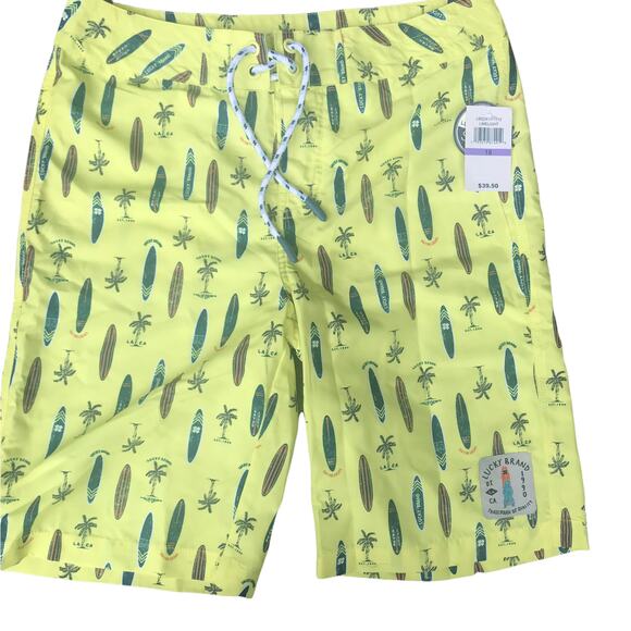 Lucky Brand Other - LUCKY BRAND Surfboard Yellow Swim Trunks | Boys 18